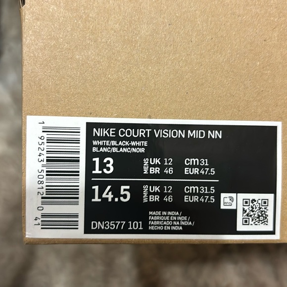 Nike |  Men's Court Vision Mid NN-Next Nature
Shoes | Size: 13 - Picture 7 of 7